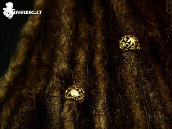 Messing schwungvoller Swing  dreadperle, dreadschmuck, gypsy, goa, goaschmuck, dreadkult, dreadfarm, hippie, hippieschmuck, goa, goaschmuck, Dread Camo Cap